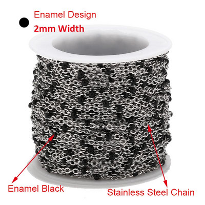 Veleprodaja 1 rola/10 metara širine 2 mm od nehrđajućeg čelika, pozlaćeni satelitski kabelski kuglasti lanac s perlama za izradu ženskih ogrlica za djevojčice