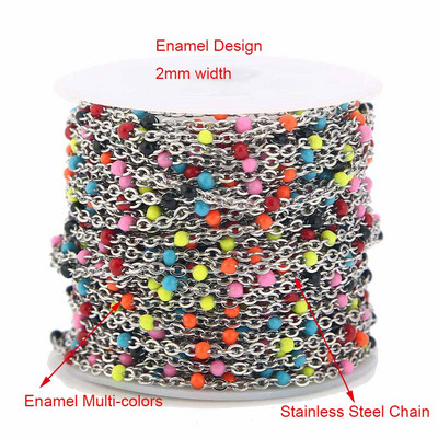 Veleprodaja 1 rola/10 metara širine 2 mm od nehrđajućeg čelika, pozlaćeni satelitski kabelski kuglasti lanac s perlama za izradu ženskih ogrlica za djevojčice