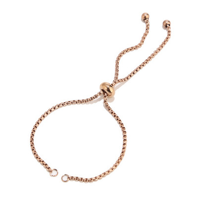 2 komada podesivih zlatnih kliznih produžnih lančića od nehrđajućeg čelika s kuglastim krajevima Konektori za narukvice bez nikla i bez olova