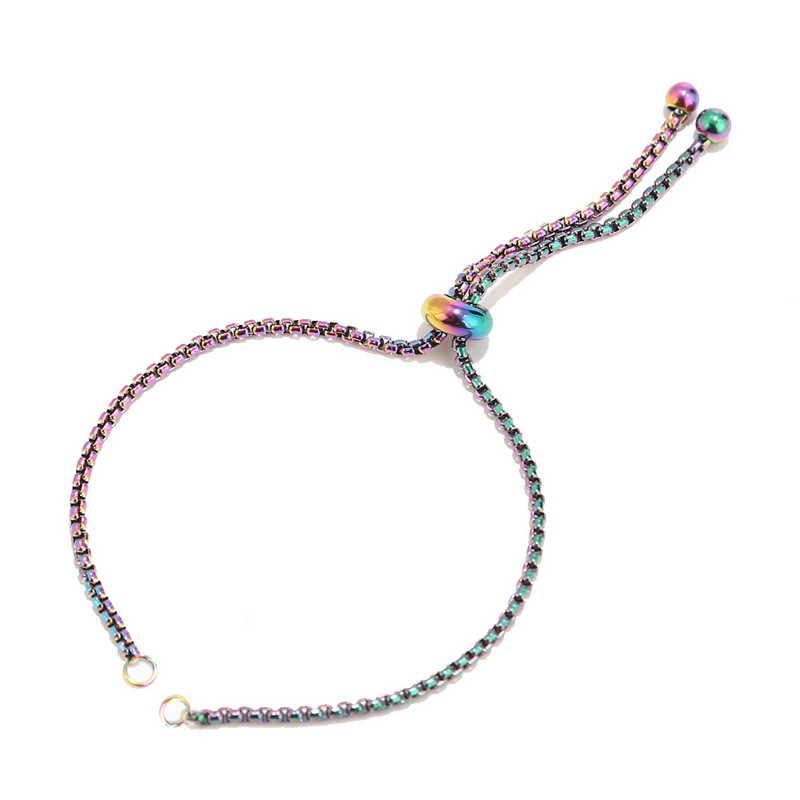 2 komada podesivih zlatnih kliznih produžnih lančića od nehrđajućeg čelika s kuglastim krajevima Konektori za narukvice bez nikla i bez olova