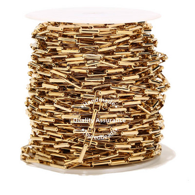 1 metar od nehrđajućeg čelika 5 mm širine zlatne kutije lančići DIY nalazi dugi ovalni lančić za izradu nakita