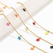 1 metar od nehrđajućeg čelika, zlatna emajlirana zvijezda, šarm, kuglasti lančići za žene, ogrlica, narukvica, pribor za izradu gležnjača