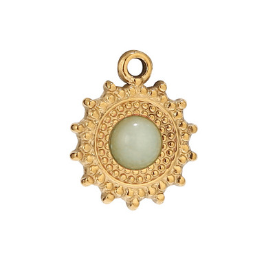 5 komada zlatnih privjesaka Sunčevog cvijeta od nehrđajućeg čelika, privjesaka od prirodnog kamena za žene, DIY pribor za izradu nakita, pribor za prodaju na veliko