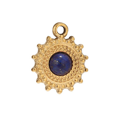 5 komada zlatnih privjesaka Sunčevog cvijeta od nehrđajućeg čelika, privjesaka od prirodnog kamena za žene, DIY pribor za izradu nakita, pribor za prodaju na veliko