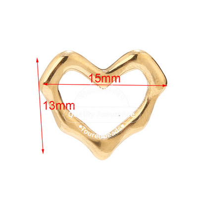 5 komada različitih šupljih privjesaka u obliku srca od nehrđajućeg čelika, zlatnih DIY privjesaka u obliku srca za žene, ogrlica, narukvica, izrada narukvica na veliko
