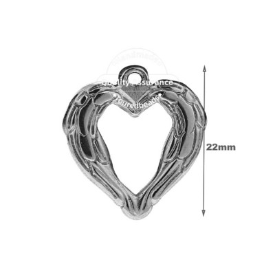 5 komada različitih šupljih privjesaka u obliku srca od nehrđajućeg čelika, zlatnih DIY privjesaka u obliku srca za žene, ogrlica, narukvica, izrada narukvica na veliko