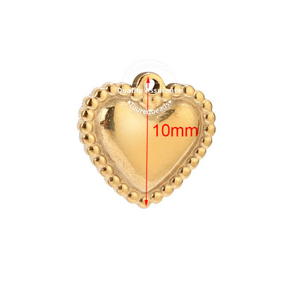 5 komada različitih šupljih privjesaka u obliku srca od nehrđajućeg čelika, zlatnih DIY privjesaka u obliku srca za žene, ogrlica, narukvica, izrada narukvica na veliko