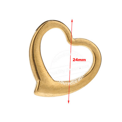 5 komada različitih šupljih privjesaka u obliku srca od nehrđajućeg čelika, zlatnih DIY privjesaka u obliku srca za žene, ogrlica, narukvica, izrada narukvica na veliko