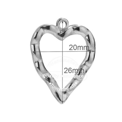 5 komada različitih šupljih privjesaka u obliku srca od nehrđajućeg čelika, zlatnih DIY privjesaka u obliku srca za žene, ogrlica, narukvica, izrada narukvica na veliko