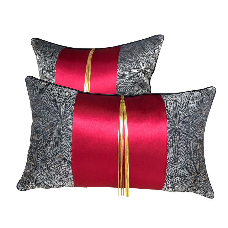 45x45/30x48cm klasszikus luxus bojt párnahuzat rojt jacquard párnahuzat derék bojt párnahuzat háttámla