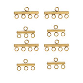 10 komada Zlatna višestruka ogrlica od nehrđajućeg čelika Narukvica Sloj kopče Privjesak Bails Konektor 4 petlje Naušnice Lanci Karike