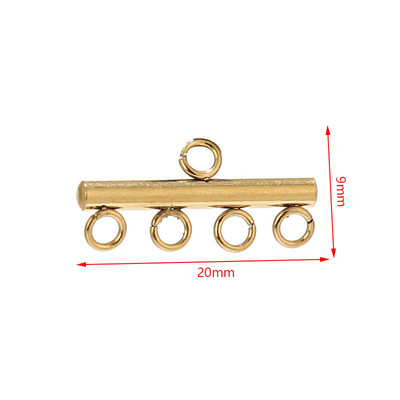 10 komada Zlatna višestruka ogrlica od nehrđajućeg čelika Narukvica Sloj kopče Privjesak Bails Konektor 4 petlje Naušnice Lanci Karike
