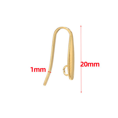 20 zlatnih leverback kukica za naušnice od nehrđajućeg čelika za naušnice Izrada konektora za ženske naušnice DIY Antialergijski