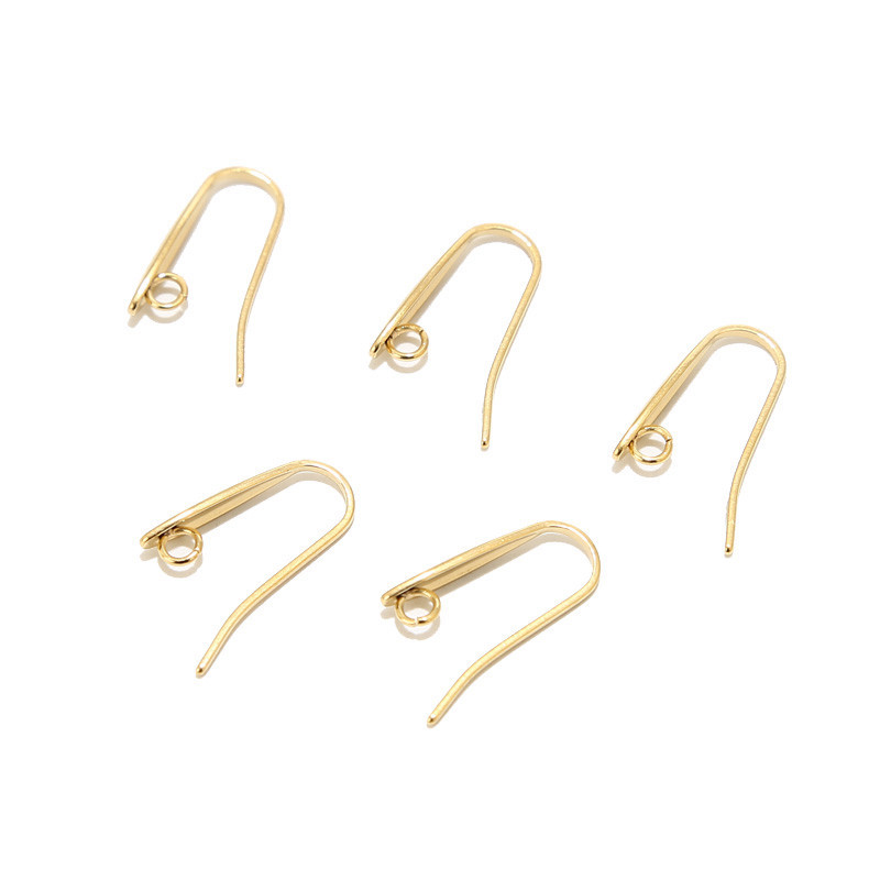 20 zlatnih leverback kukica za naušnice od nehrđajućeg čelika za naušnice Izrada konektora za ženske naušnice DIY Antialergijski