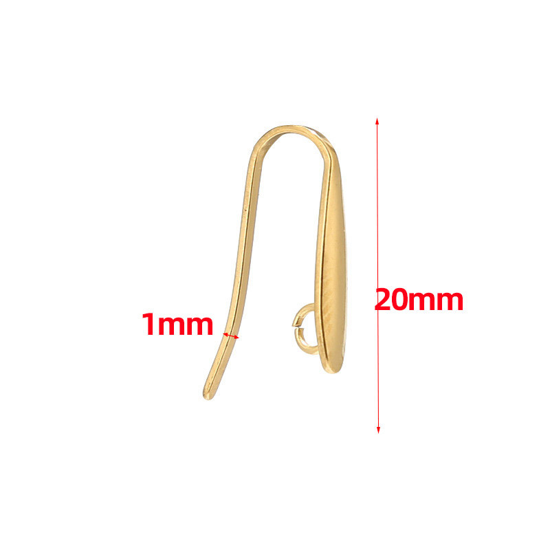 20 zlatnih leverback kukica za naušnice od nehrđajućeg čelika za naušnice Izrada konektora za ženske naušnice DIY Antialergijski