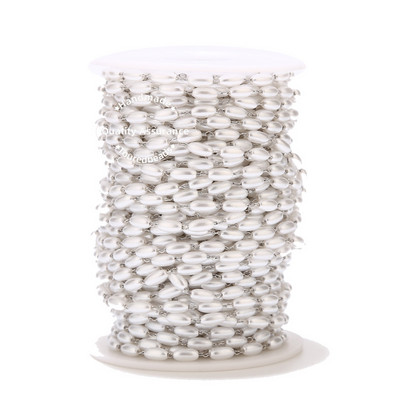 2M nehrđajući čelik 4 mm cilindar lančići od umjetnih bisera za DIY ručno izrađene naočale lanac ogrlica pribor Izrada nakita