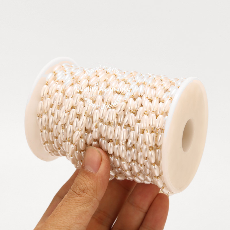 2M nehrđajući čelik 4 mm cilindar lančići od umjetnih bisera za DIY ručno izrađene naočale lanac ogrlica pribor Izrada nakita