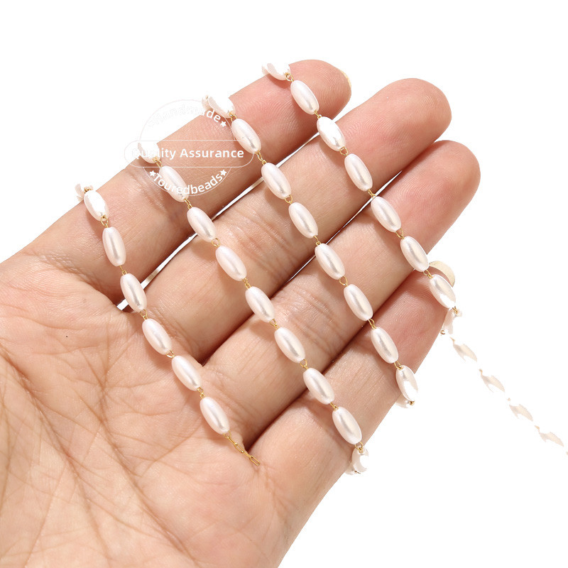 2M nehrđajući čelik 4 mm cilindar lančići od umjetnih bisera za DIY ručno izrađene naočale lanac ogrlica pribor Izrada nakita