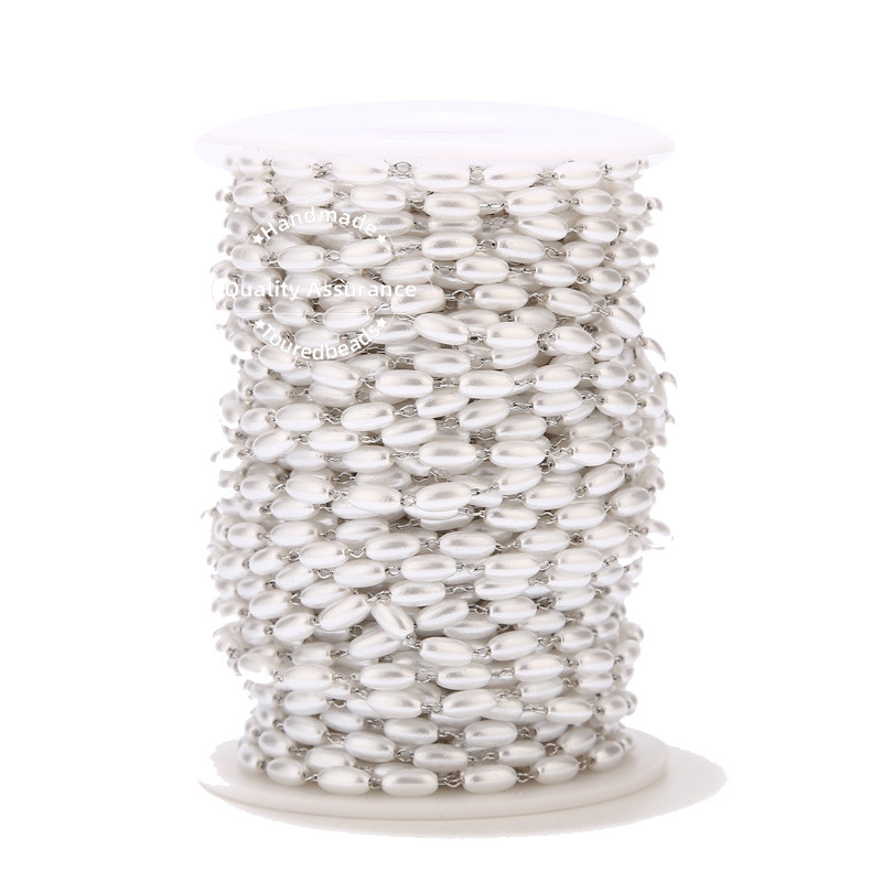 2M nehrđajući čelik 4 mm cilindar lančići od umjetnih bisera za DIY ručno izrađene naočale lanac ogrlica pribor Izrada nakita