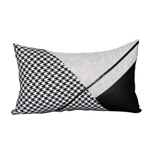 45x45/50x30cm Light Luxury houndstooth párnahuzat világosszürke fekete geometrikus derékpárnahuzat kanapé derék párnahuzat