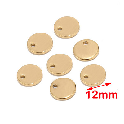 80 kom/lot 8 mm/10 mm zlato/ružičasto zlato prazan krug privjesak od nehrđajućeg čelika za utiskivanje praznina nalazi novčića