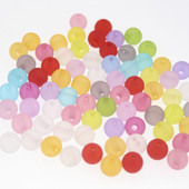 Mărgele acrilice mate rotunde de 8/10/12 mm Mărgele distanțatoare libere pentru realizarea de bijuterii, accesoriu pentru brățări lucrate manual