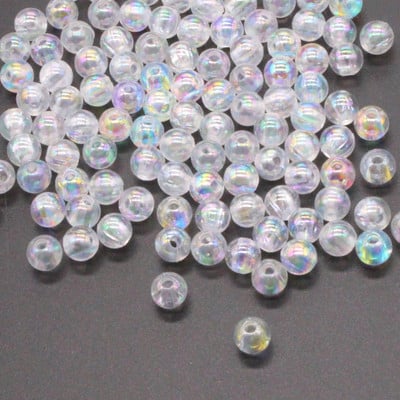 200 kom 6 mm tamnoplave prozirne AB okrugle kuglaste razmaknice za izradu nakita DIY dodaci za nakit