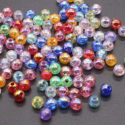 200 kom 6 mm tamnoplave prozirne AB okrugle kuglaste razmaknice za izradu nakita DIY dodaci za nakit