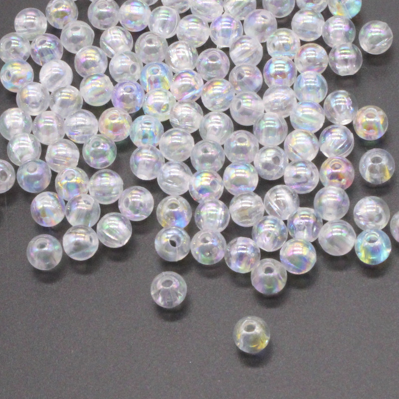 200 kom 6 mm tamnoplave prozirne AB okrugle kuglaste razmaknice za izradu nakita DIY dodaci za nakit