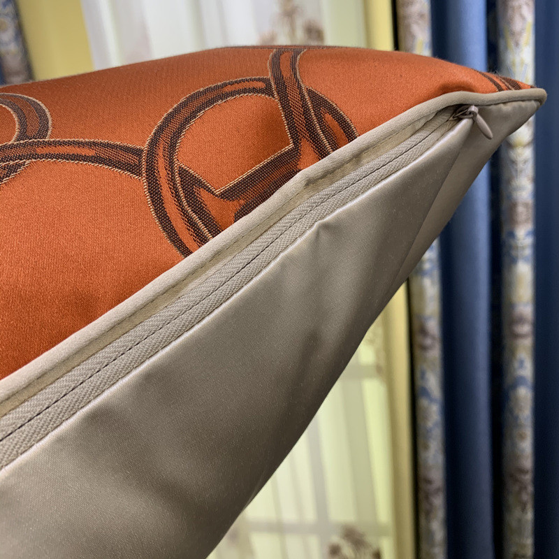 Luksuzni moderni geometrijski tamnonarančasti veliki lanci jastuk kućni interijer Dekorativni kauč stolac Pleteni jastuci jastuk 45x45 cm
