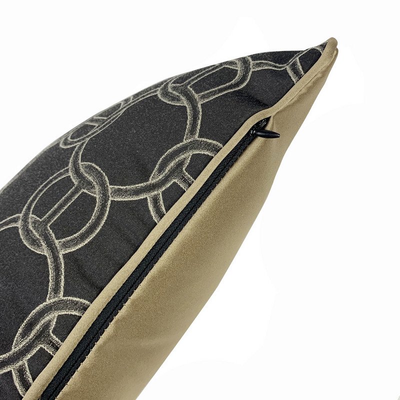 Luksuzni moderni geometrijski tamno smeđi lanci jastuk za struk kućni dekor kauč stolica pleteni lumbalni jastuci jastuk 30 x 50 cm 45 x 45 cm