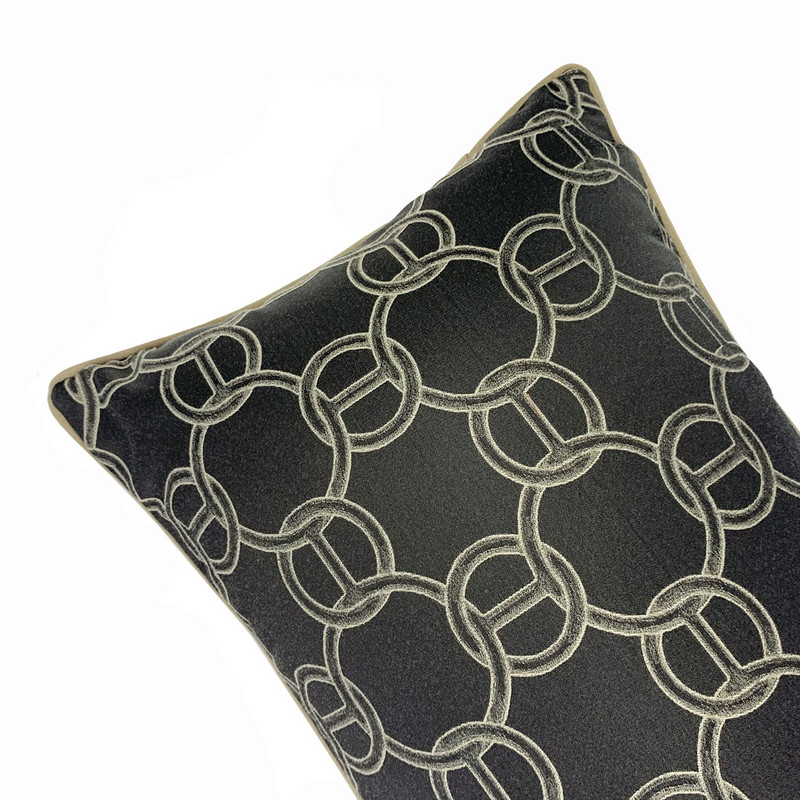 Luksuzni moderni geometrijski tamno smeđi lanci jastuk za struk kućni dekor kauč stolica pleteni lumbalni jastuci jastuk 30 x 50 cm 45 x 45 cm