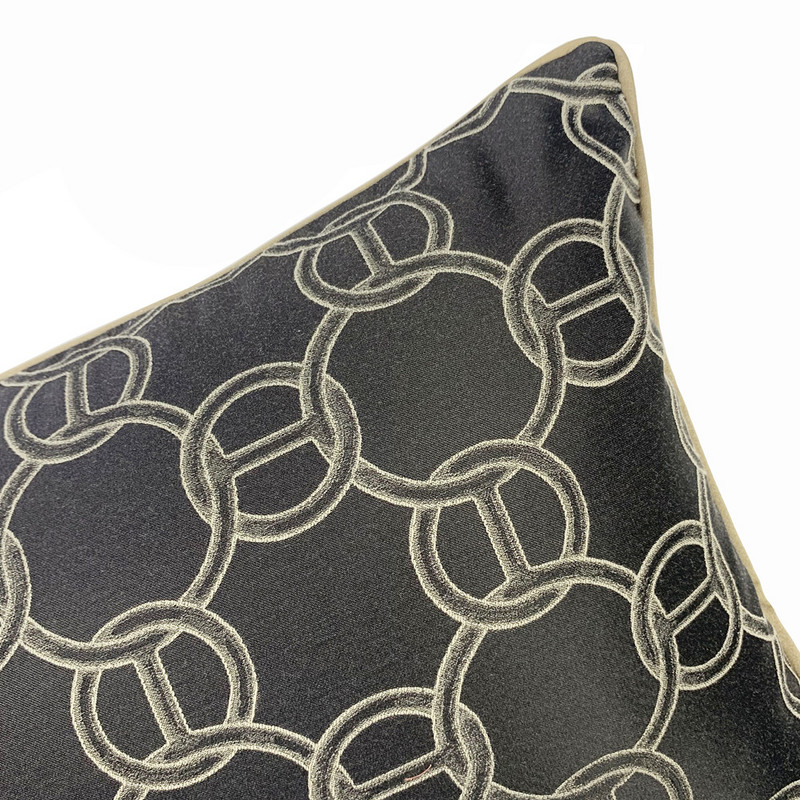 Luksuzni moderni geometrijski tamno smeđi lanci jastuk za struk kućni dekor kauč stolica pleteni lumbalni jastuci jastuk 30 x 50 cm 45 x 45 cm