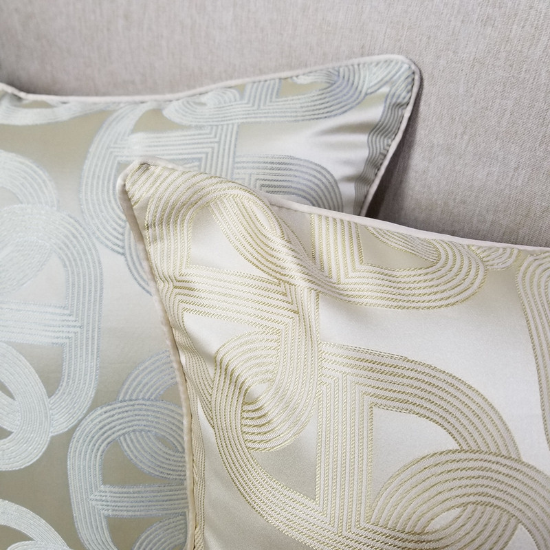 Luksuzna 2 boje, suvremeni geometrijski dizajn, tkani žakard, ukrasna jastučnica, kauč, fotelja, jastučnica, 45x45 cm, 1 kom/lot