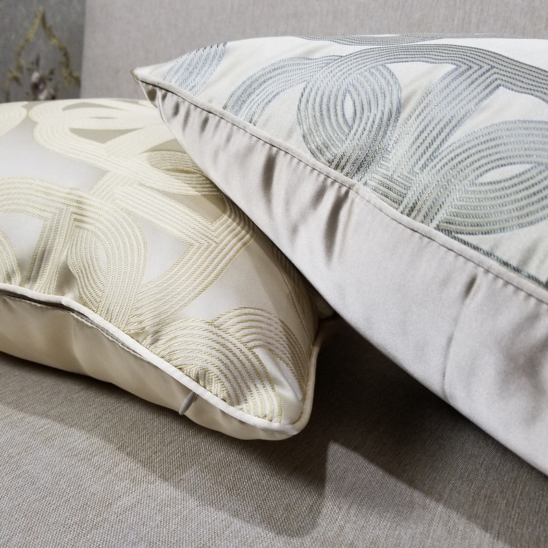 Luksuzna 2 boje, suvremeni geometrijski dizajn, tkani žakard, ukrasna jastučnica, kauč, fotelja, jastučnica, 45x45 cm, 1 kom/lot