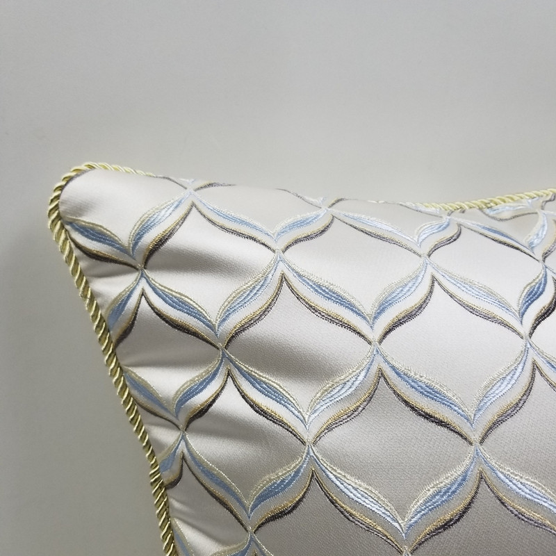 Suvremeni teški geometrijski karirani tkani jacquard ukrasni jastučnici, kauč, stolica, konopac, jastučnica, 45x45 cm, 1 kom/lot