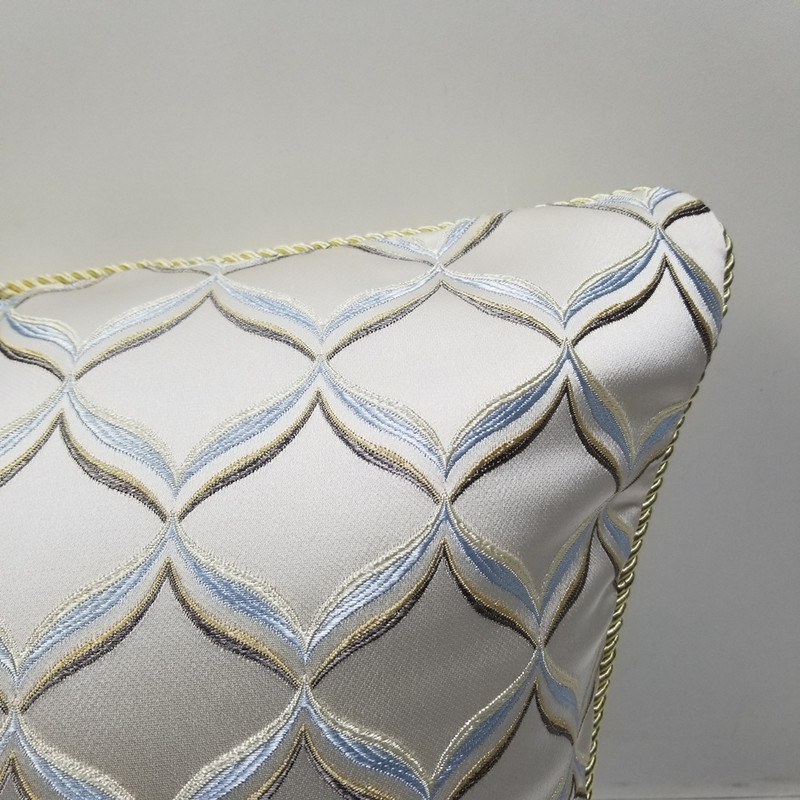 Suvremeni teški geometrijski karirani tkani jacquard ukrasni jastučnici, kauč, stolica, konopac, jastučnica, 45x45 cm, 1 kom/lot