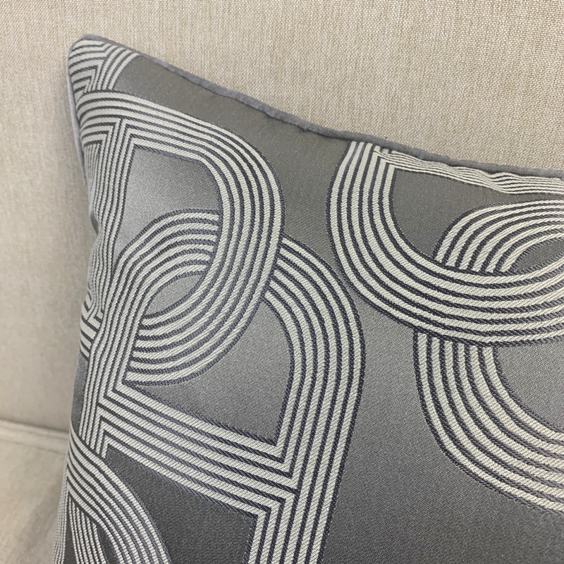 Luksuzna tamno siva dekorativna jastučnica sa suvremenim geometrijskim dizajnom od tkanog jacquarda, navlaka za jastuk za kauč, 45x45 cm, 1 kom/lot