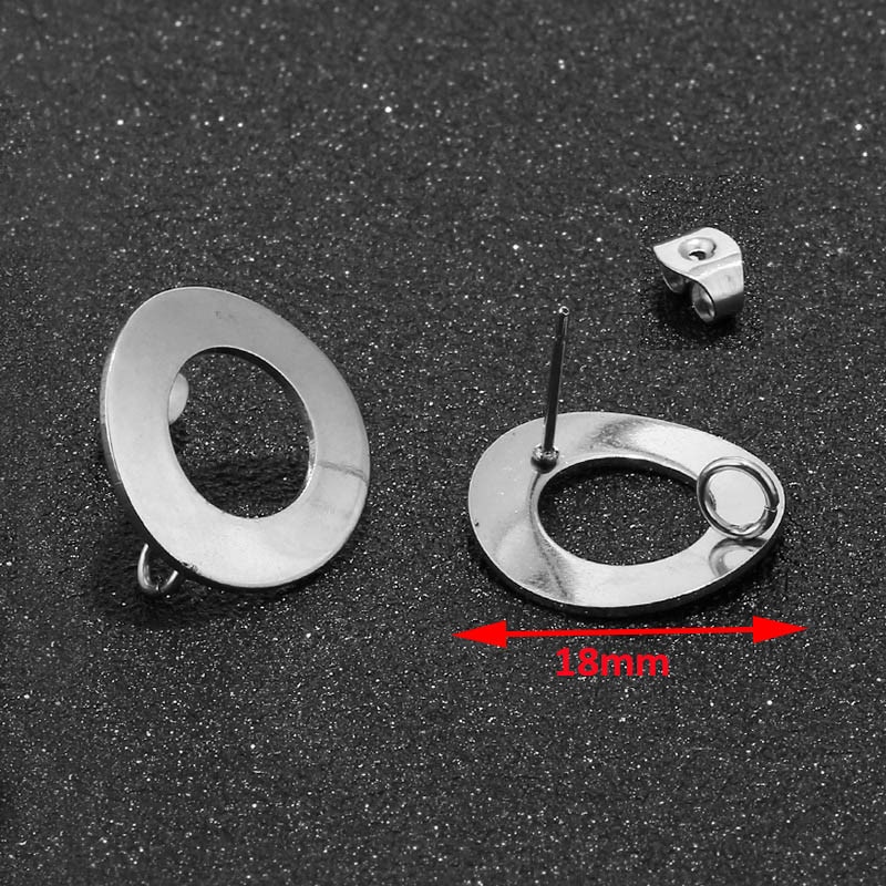 10 komada praznih okruglih naušnica, 20 mm zlatni stupić, komponente petlje za uši za izradu