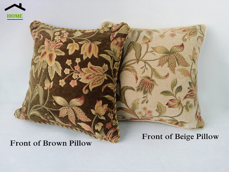 Američki stil, klasična, mekana, debela šenilla, višebojna, cvjetna s pincetom, četvrtasta jastučnica, navlaka za kauč, 45 x 45 cm