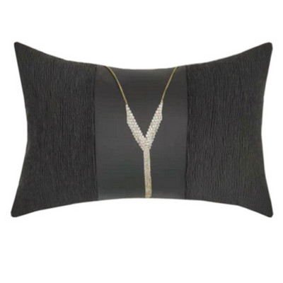 50 Designs Nappali dekoratív párnahuzat szett arany fém bojt fekete derék párnahuzat luxus modern párnahuzat 30x50cm