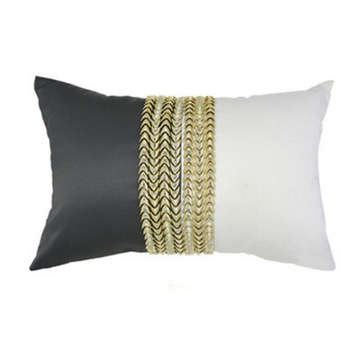 50 Designs Nappali dekoratív párnahuzat szett arany fém bojt fekete derék párnahuzat luxus modern párnahuzat 30x50cm