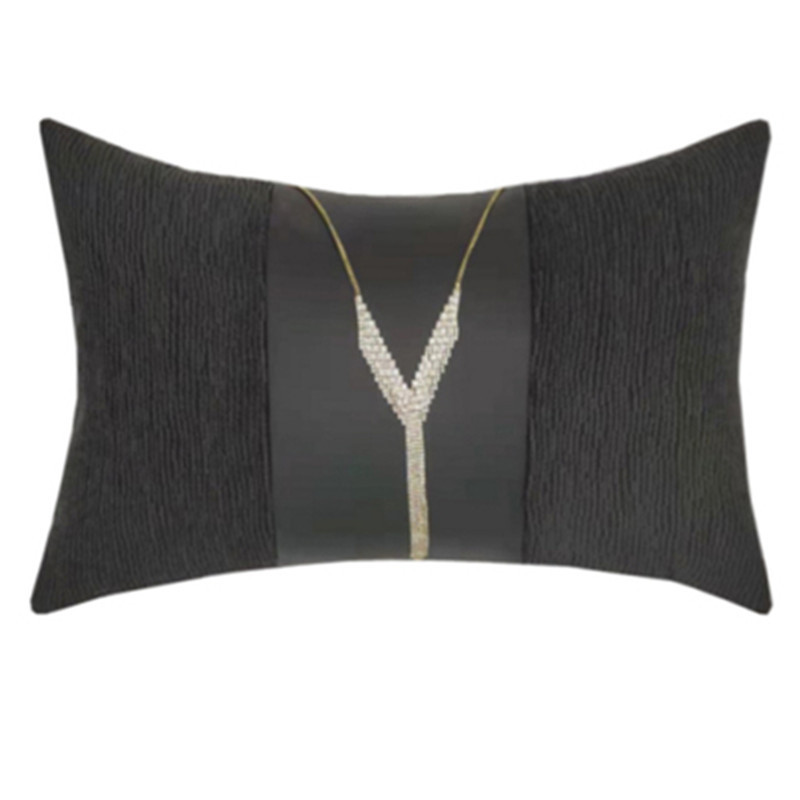 50 Designs Nappali dekoratív párnahuzat szett arany fém bojt fekete derék párnahuzat luxus modern párnahuzat 30x50cm