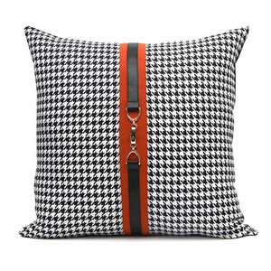 30x50/45/50 cm narančasta crno bijela jastučnica u obliku ptičje zubice jastučnica za kauč od imitacije kože jastučnica ukrasna navlaka za jastuk oko struka