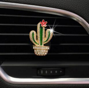 Dijamantni kaktus u saksiji Automobilska kopča za parfeme Cvijet Opuncija Otvor za zrak u automobilu Parfem Dekoracija za klima uređaj Dekoracija automobila