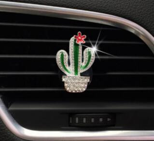 Dijamantni kaktus u saksiji Automobilska kopča za parfeme Cvijet Opuncija Otvor za zrak u automobilu Parfem Dekoracija za klima uređaj Dekoracija automobila