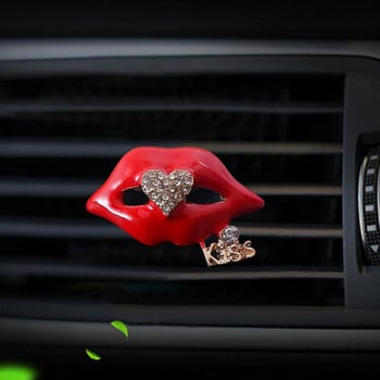 Σχεδιασμός αυτοκινήτου ΝΕΟ Kiss Sexy Lips Έξοδος αέρα αυτοκινήτου Αρωματικό κλιπ αρώματος Αποσμητικό Δώρο Διαχύτης Αρωματικό Διαμάντι στο αυτοκίνητο