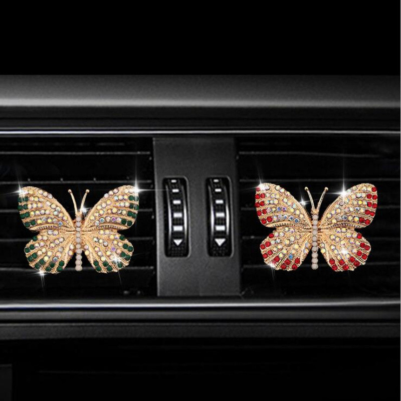 Diamond Butterfly Auto Osvježivač zraka Auto Outlet Parfem Clip Ornament In Auto Difuzor Bling Auto Accessories Uređenje interijera Darovi
