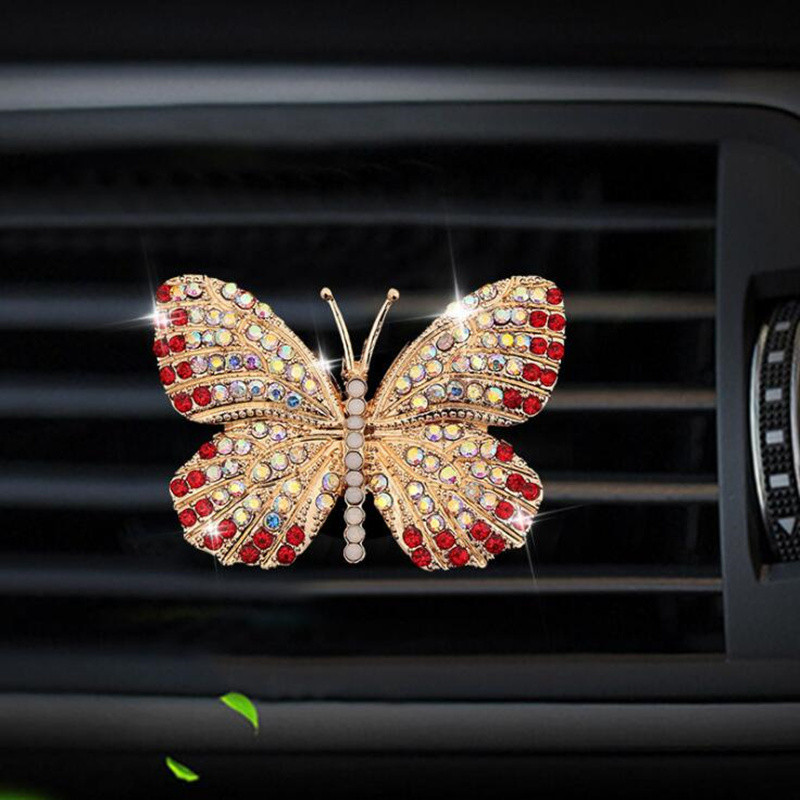 Diamond Butterfly Auto Osvježivač zraka Auto Outlet Parfem Clip Ornament In Auto Difuzor Bling Auto Accessories Uređenje interijera Darovi
