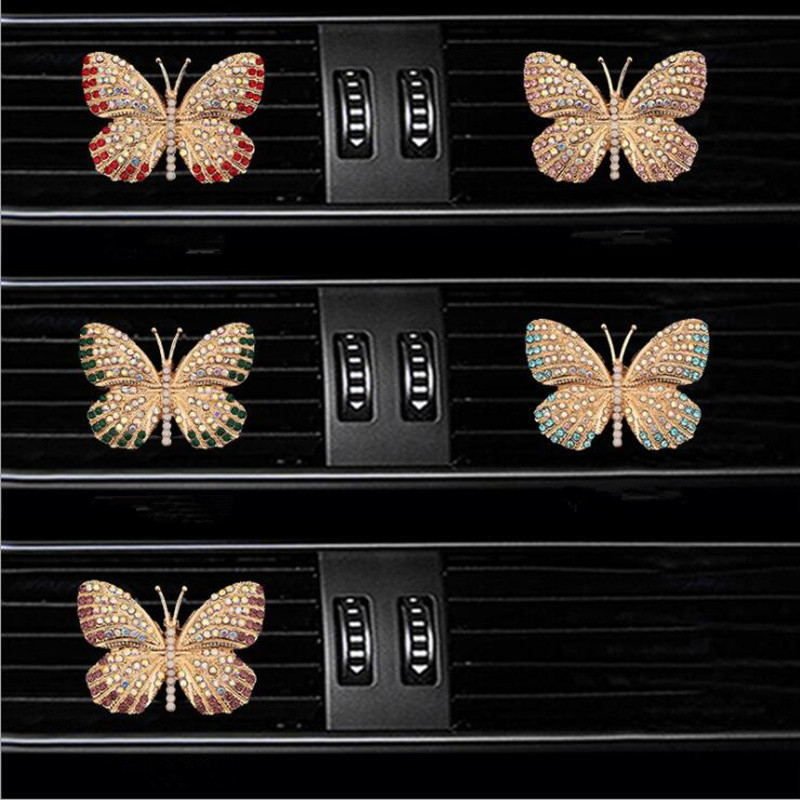Diamond Butterfly Auto Osvježivač zraka Auto Outlet Parfem Clip Ornament In Auto Difuzor Bling Auto Accessories Uređenje interijera Darovi